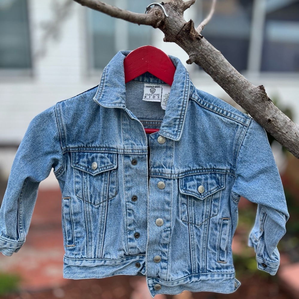 Vintage Warner Bros Studio Store Kids Scooby-Doo Denim Jean Jacket  Size XS